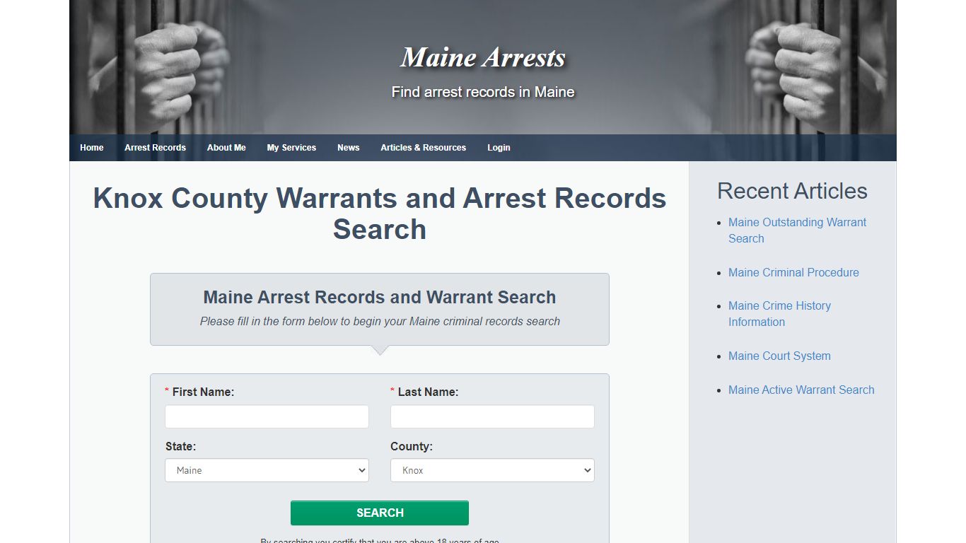 Knox County Warrants and Arrest Records Search - Maine Arrests