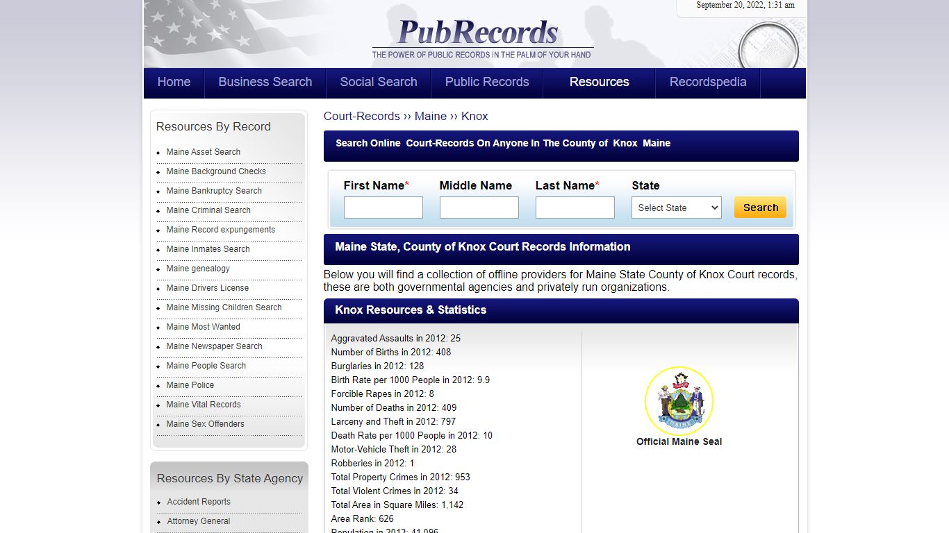 Knox County, Maine Court Records - Pubrecords.com